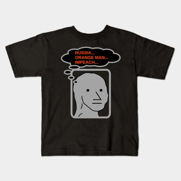 NPC Meme Russia Orange Man Impeach T Shirt Kids T-Shirt by HomeGiftShop